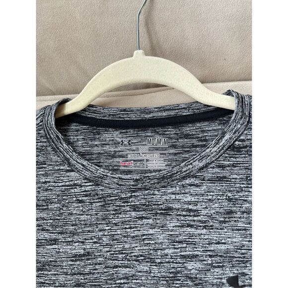 Under Armour and grey black shirt, men’s medium, 100% polyester - Picture 2 of 9